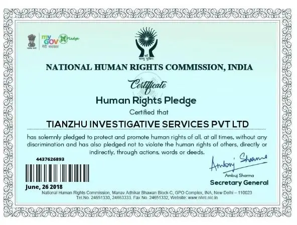 Human Rights Pledge Certificate